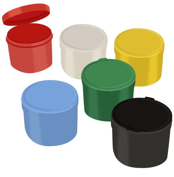 Bulk Colored Plastic Container Sets for Sale: Small Cylinders